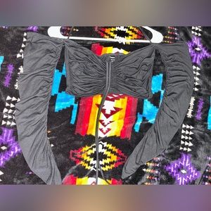 Off the shoulder dress shirt